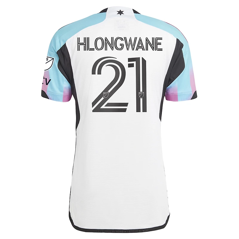 Maillot authentique adidas Bongokuhle Hlongwane blanc Minnesota United FC 2023 The Northern Lights pour homme
