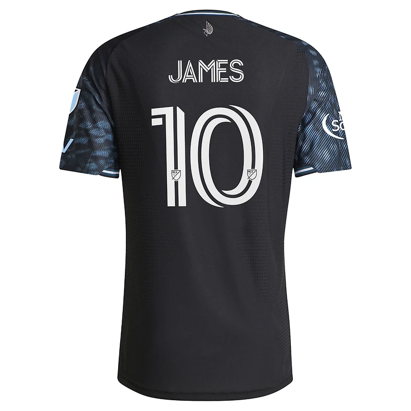 Men's adidas James Rodriguez Black Minnesota United FC 2026 The Decade Kit On-Field Authentic Patch Jersey