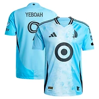 Maillot de joueur authentique adidas Kelvin Yeboah bleu Minnesota United FC 2025 CONVERGENCE pour homme