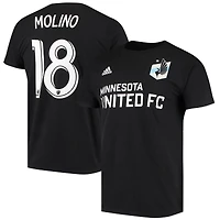 T-shirt avec nom et numéro adidas Kevin Molino Minnesota United FC pour homme