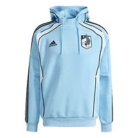 Men's adidas Light Blue Minnesota United FC 2025 Travel Pullover Hoodie
