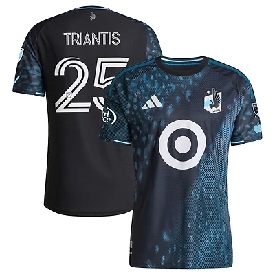 Men's adidas Nectarios Triantis Black Minnesota United FC 2026 The Decade Kit On-Field Authentic Patch Jersey