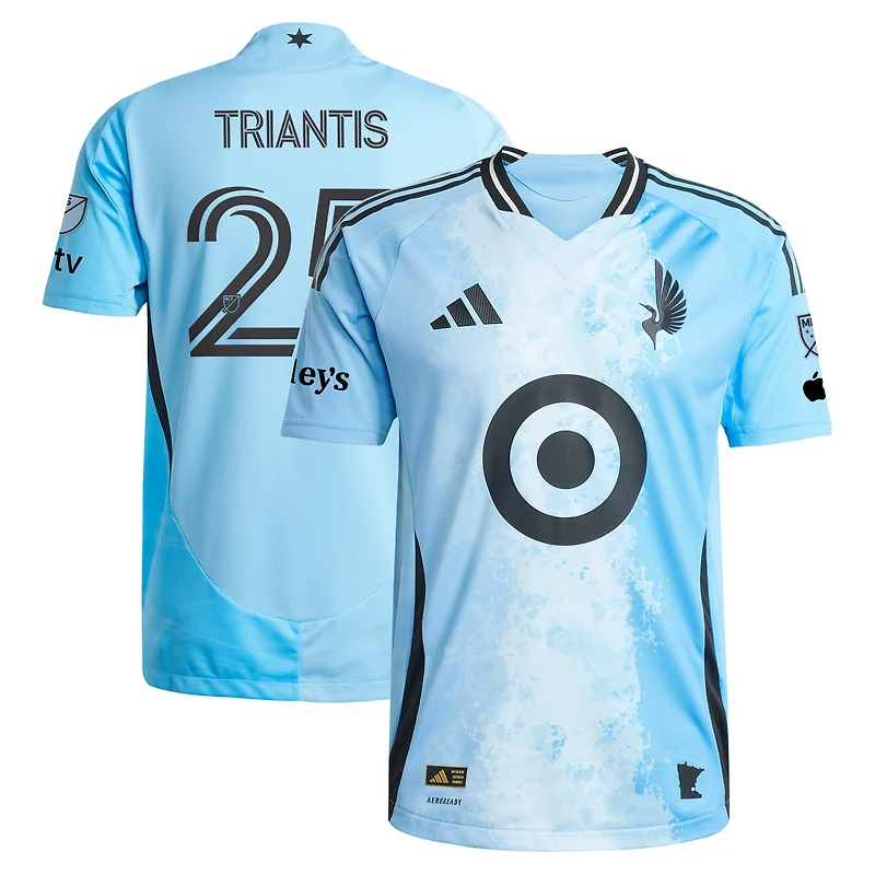Men's adidas Nectarios Triantis Blue Minnesota United FC 2025 CONVERGENCE On-Field Authentic Jersey