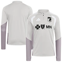 Haut d'entraînement zippé 1/4 adidas argenté Minnesota United FC 2026 Tiro Competition pour homme
