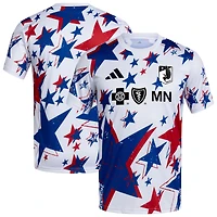 Maillot d'avant-match adidas Minnesota United FC 2026 Americana pour homme, blanc