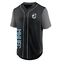 Maillot de baseball noir Minnesota United FC Balance Fashion pour hommes marque fanatiques