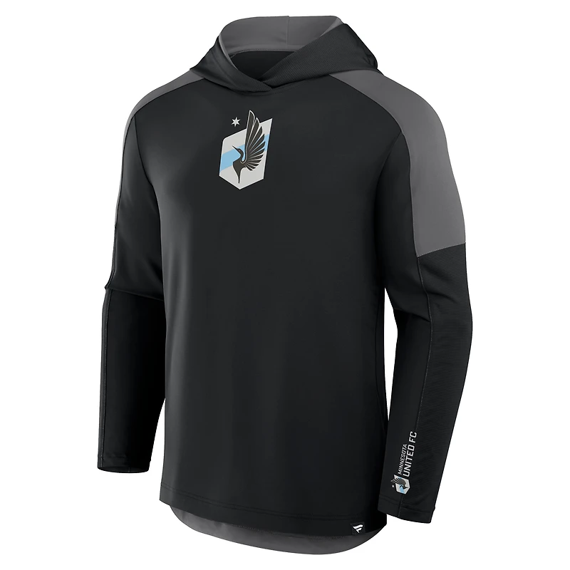 Men's Fanatics Black Minnesota United FC Red Card Transitional Pullover Hoodie