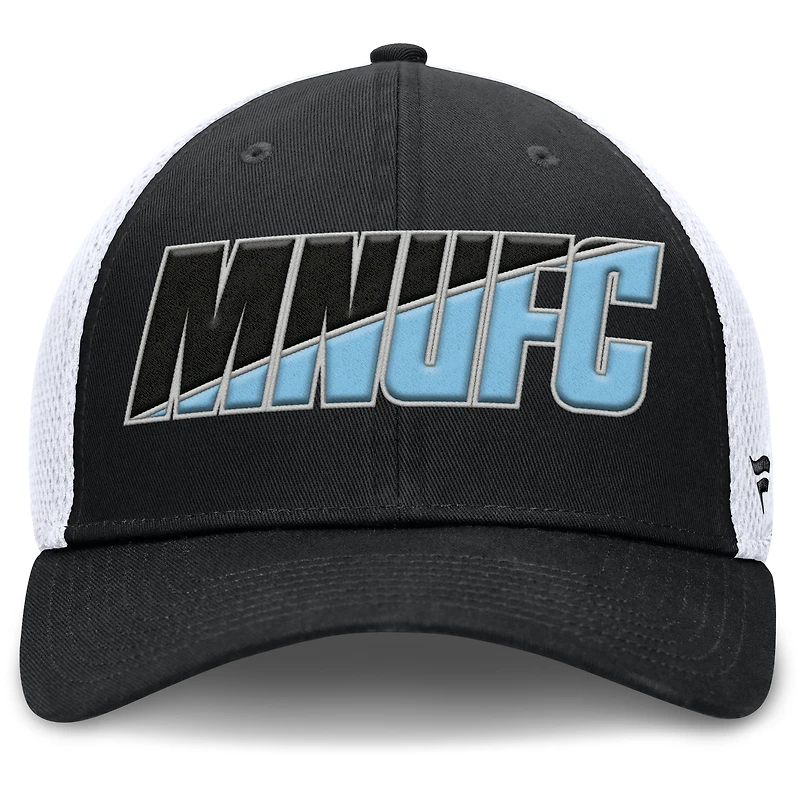 Casquette Fanatics noire Minnesota United FC Rocket Flex pour homme
