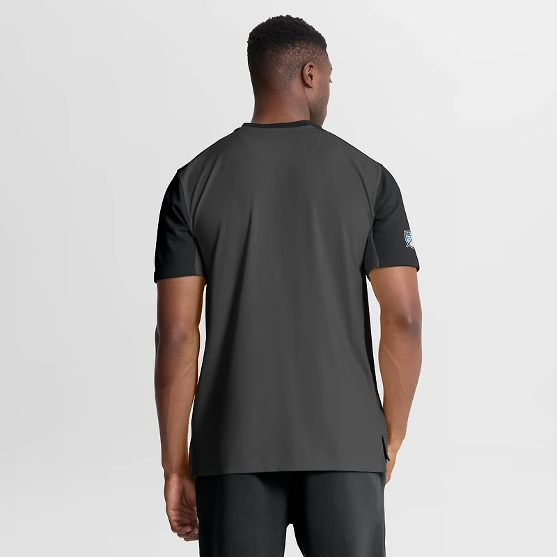 Men's Fanatics Charcoal Minnesota United FC Striker Henley Shirt