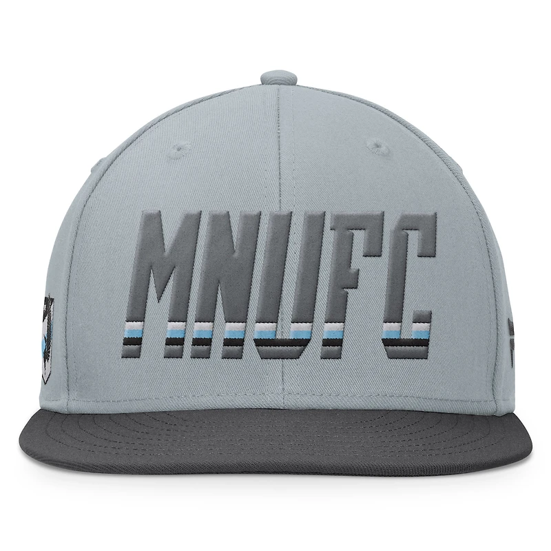Casquette Snapback fumée Fanatics gris Minnesota United FC pour hommes