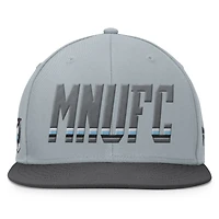 Casquette Snapback fumée Fanatics gris Minnesota United FC pour hommes