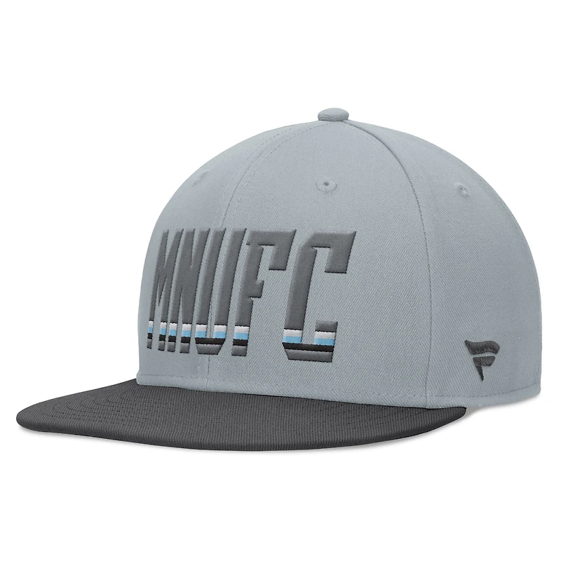 Casquette Snapback fumée Fanatics gris Minnesota United FC pour hommes