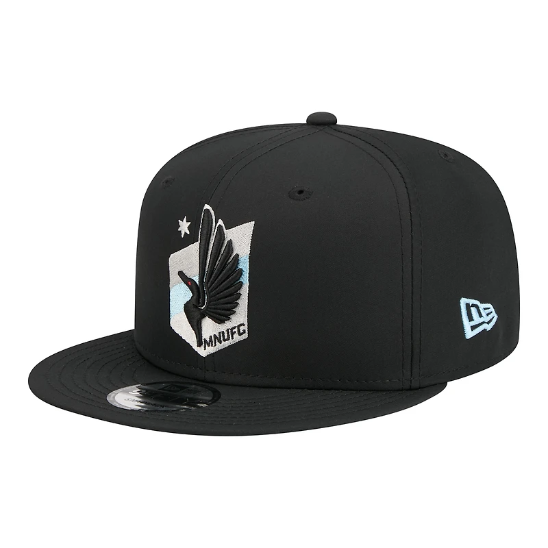 Men's New Era Black Minnesota United FC 2026 Jersey Hook 9FIFTY Snapback Hat