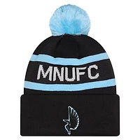 Bonnet en maille à revers avec pompon, New Era noir Minnesota United FC 2026