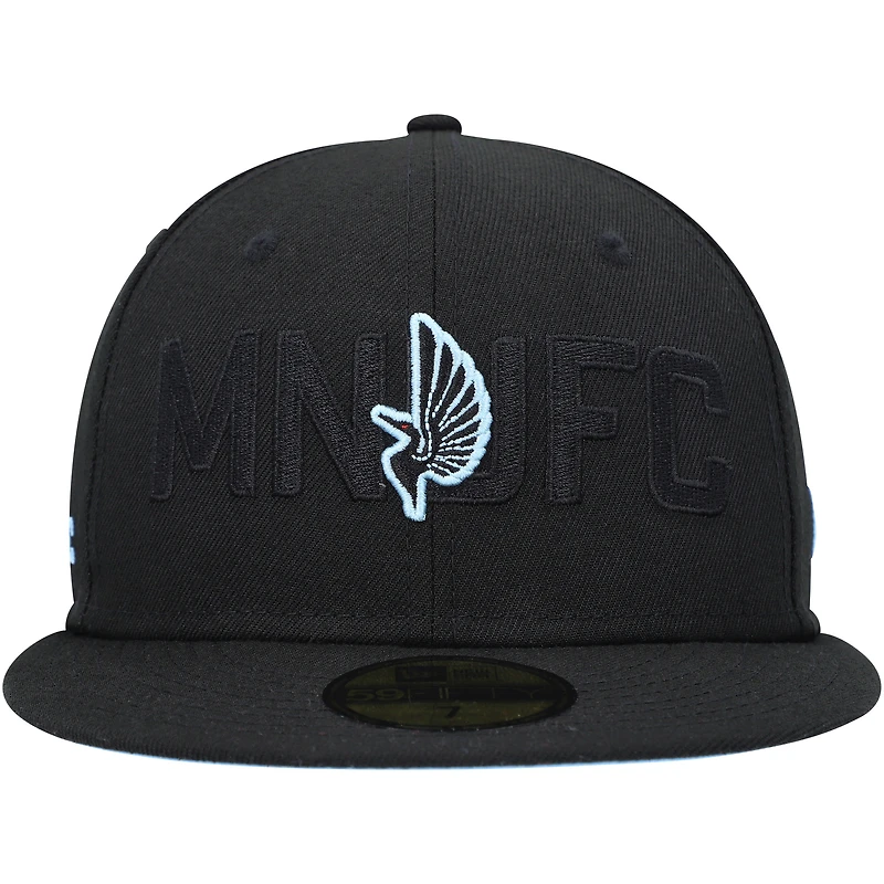 Casquette ajustée New Era Minnesota United FC Kick Off 59FIFTY pour homme, noire