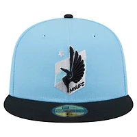 Casquette ajustée 59FIFTY Kickoff 2025 bleu clair pour homme de New Era Minnesota United FC