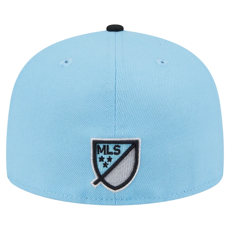 Casquette ajustée 59FIFTY Kickoff 2025 bleu clair pour homme de New Era Minnesota United FC