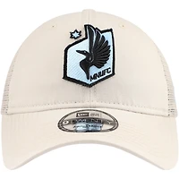 Men's New Era Tan Minnesota United FC Game Day 9TWENTY Adjustable Trucker Hat