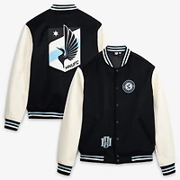 Men's Sport Design Sweden  Black Minnesota United FC Anniversary Collection Varsity Jacket
