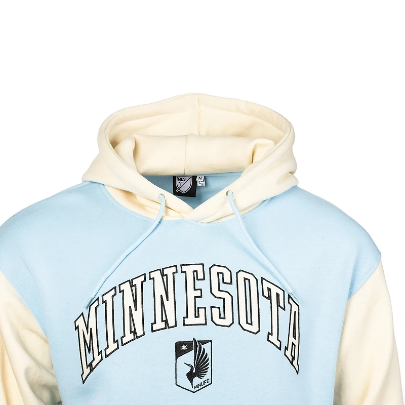 Sweat à capuche décontracté en jersey bleu clair/crème Minnesota United FC 2025 pour homme Sport Design Sweden