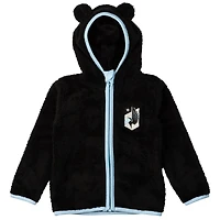 Sweat à capuche zippé intégral en peluche Tie-Breaker Teddy du Minnesota United FC noir pour tout-petits
