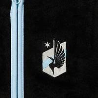 Sweat à capuche zippé intégral en peluche Tie-Breaker Teddy du Minnesota United FC noir pour tout-petits