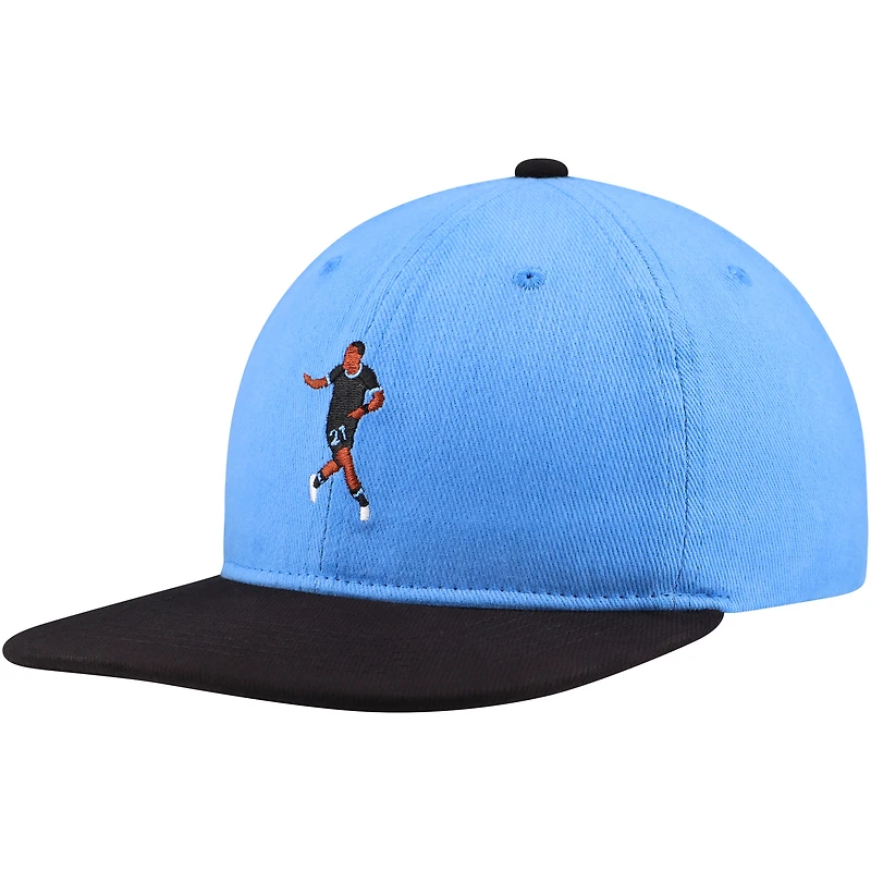 Casquette réglable unisexe Bongokuhle Hlongwane bleu clair Minnesota United FC Player