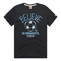 T-shirt unisexe gris anthracite hommage Minnesota United FC MLS x Ted Lasso Believe Graphic Tri-Blend