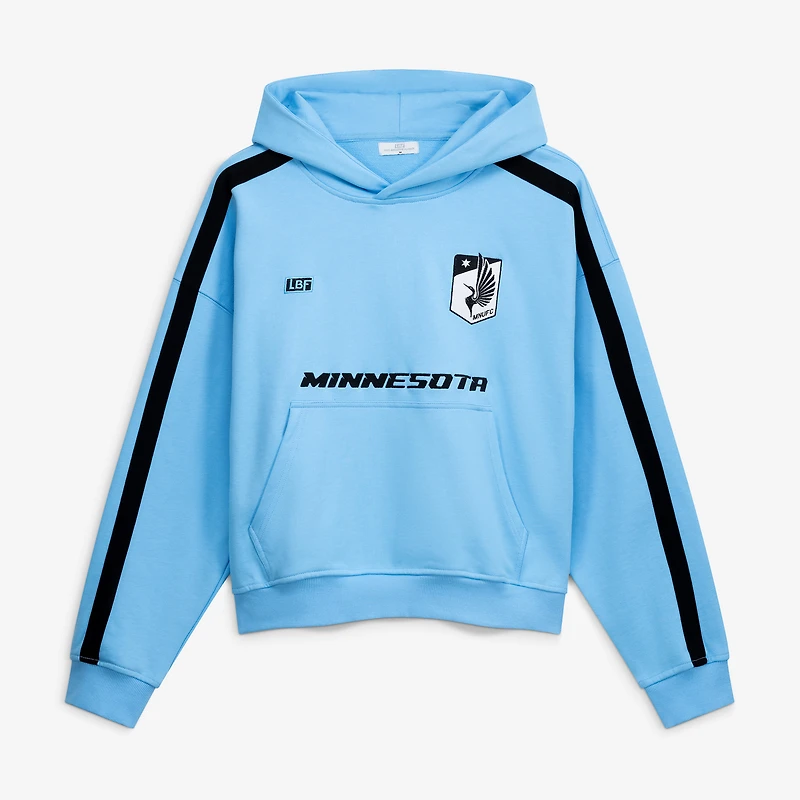 Sweat à capuche unisexe Live Breathe Futbol bleu clair Minnesota United FC Rossi