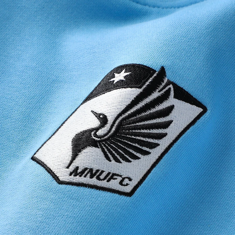 Sweat à capuche unisexe Live Breathe Futbol bleu clair Minnesota United FC Rossi