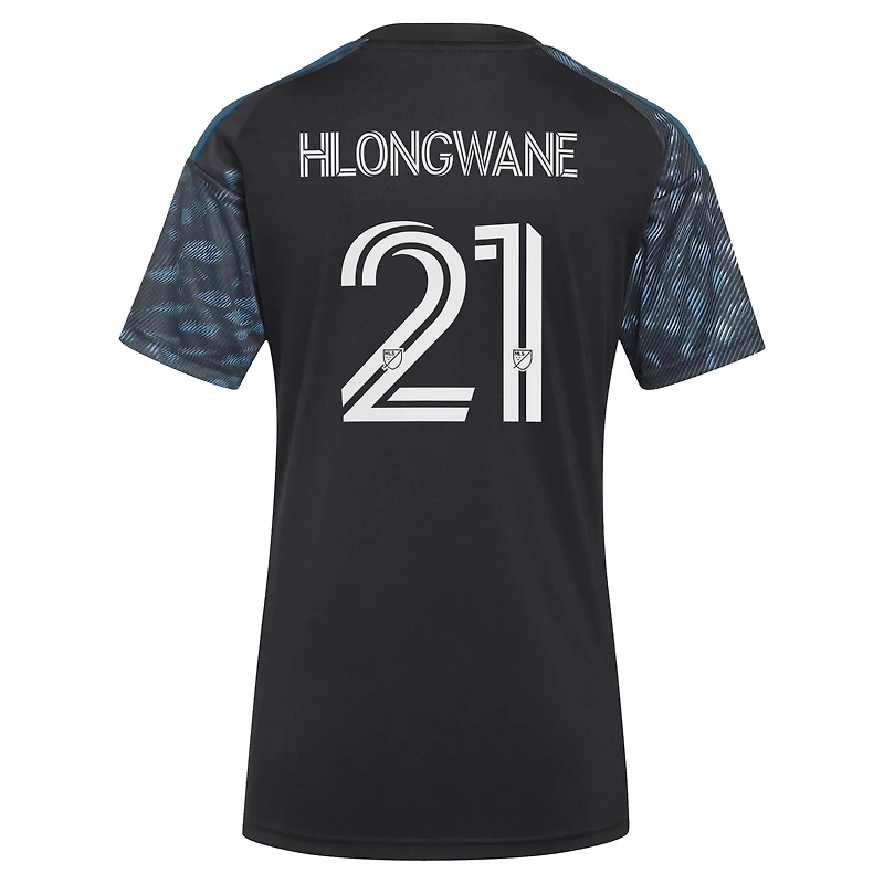 Maillot réplique adidas Bongokuhle Hlongwane noir Minnesota United FC 2026 The Decade Kit pour femme