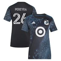 maillot adidas Joaquín Pereyra pour femme, noir, Minnesota United FC 2026 The Decade Kit Replica,