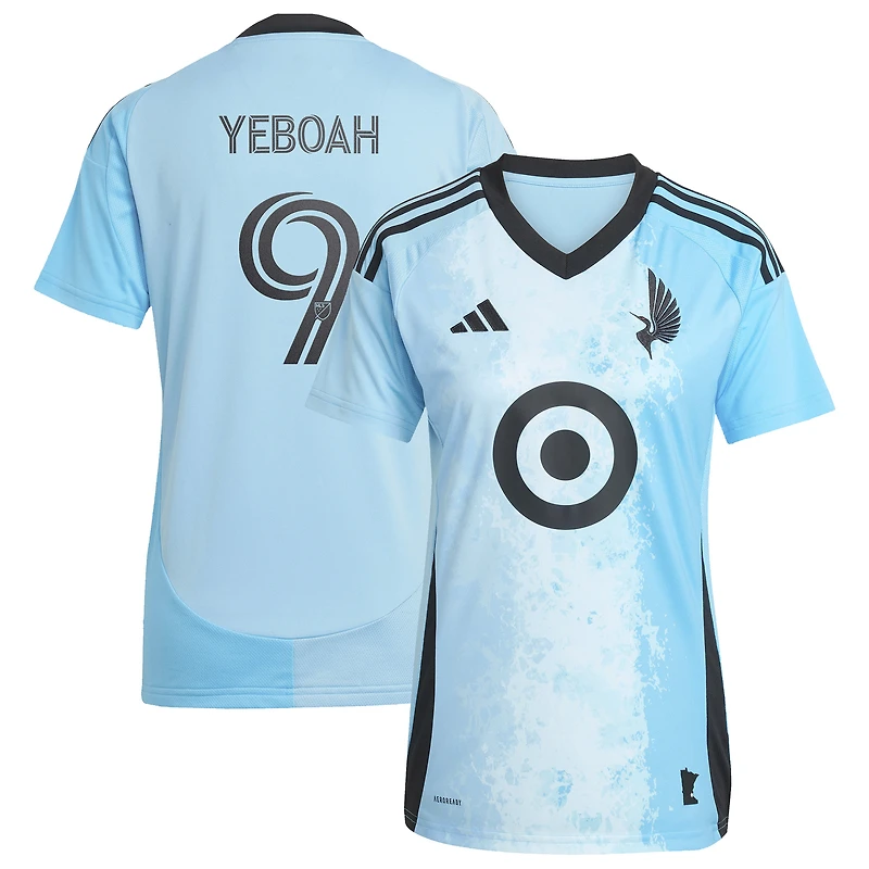 Maillot de joueur réplique adidas Kelvin Yeboah bleu Minnesota United FC 2025 CONVERGENCE pour femme