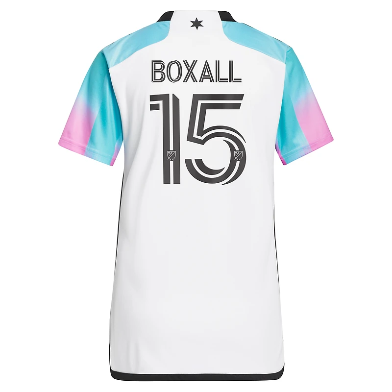 Women's adidas Michael Boxall White Minnesota United FC 2023 The Northern Lights Kit Replica Jersey