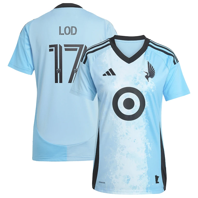 Maillot de joueur réplique adidas Robin Lod bleu Minnesota United FC 2025 CONVERGENCE pour femme