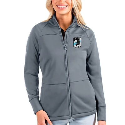 Veste de golf zippée intégrale pour femme Antigua Steel Minnesota United FC Links