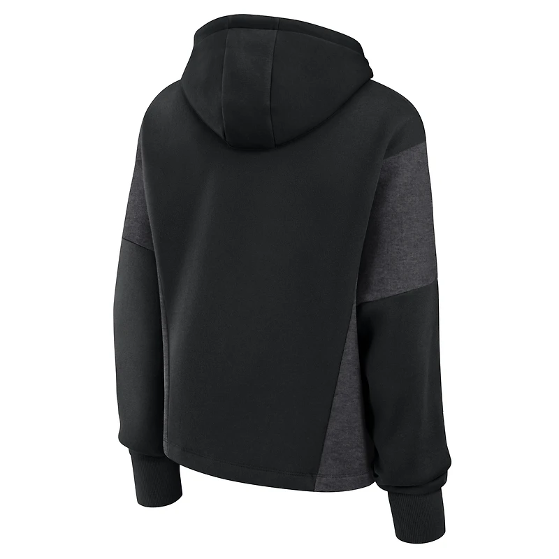 Women's Fanatics Black Minnesota United FC Oversized Legacy Goalkeeper Pullover Hoodie