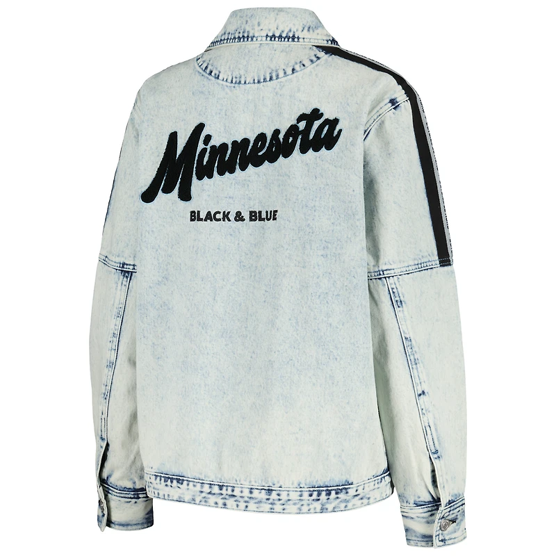 Women's The Wild Collective Blue Minnesota United FC Denim Button-Up Jacket