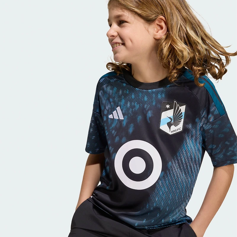 Youth adidas Black Minnesota United FC 2026 The Decade Kit Replica Jersey