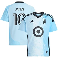 Youth adidas James Rodriguez Blue Minnesota United FC 2025 CONVERGENCE Secondary Replica Jersey