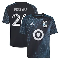 Youth adidas Joaquín Pereyra Black Minnesota United FC 2026 The Decade Kit Replica Jersey