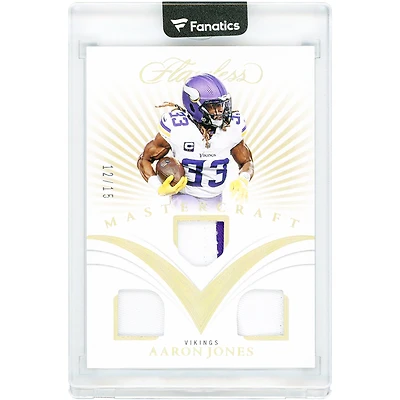 Aaron Jones Minnesota Vikings 2025 Panini Flawless Mastercraft Triple Relic #M-AJS #12/15 Card