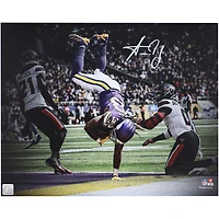 Aaron Jones Minnesota Vikings Autographed 16" x 20" Touchdown Flip Spotlight Photograph