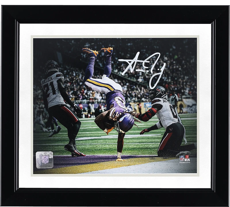 Aaron Jones Minnesota Vikings Autographed 8" x 10" Touchdown Flip Spotlight Photograph
