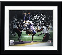 Aaron Jones Minnesota Vikings Autographed 8" x 10" Touchdown Flip Spotlight Photograph