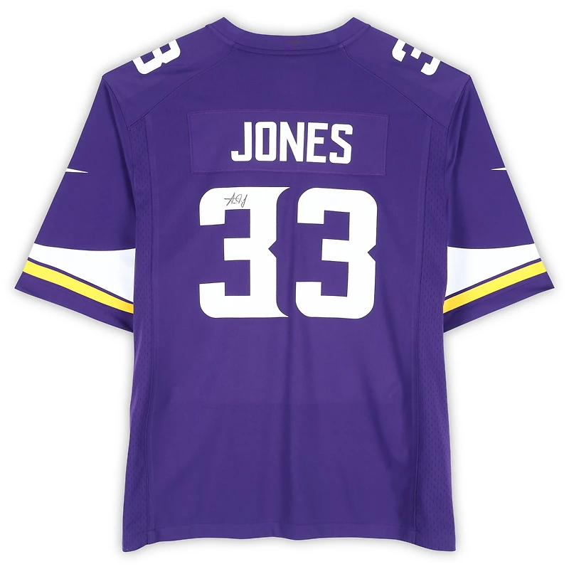 Aaron Jones Minnesota Vikings Autographed Purple Nike Game Jersey  