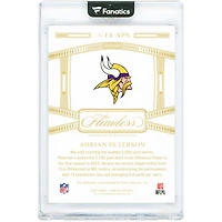 Adrian Peterson Minnesota Vikings Autographed 2024 Panini Flawless Achievements Gold #FA-APN #17/25 Card