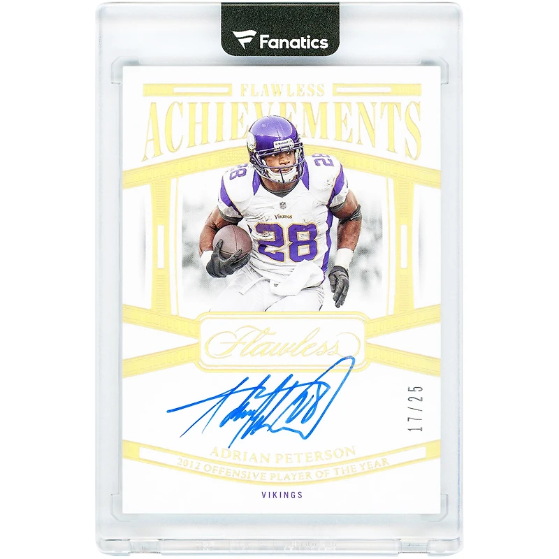 Carte autographiée d'Adrian Peterson (Minnesota Vikings) 2024 Panini Flawless Achievements Gold #FA-APN #17/25