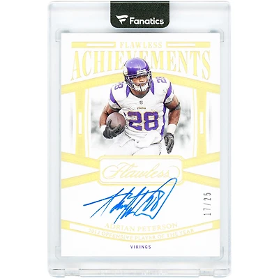 Carte autographiée d'Adrian Peterson (Minnesota Vikings) 2024 Panini Flawless Achievements Gold #FA-APN #17/25