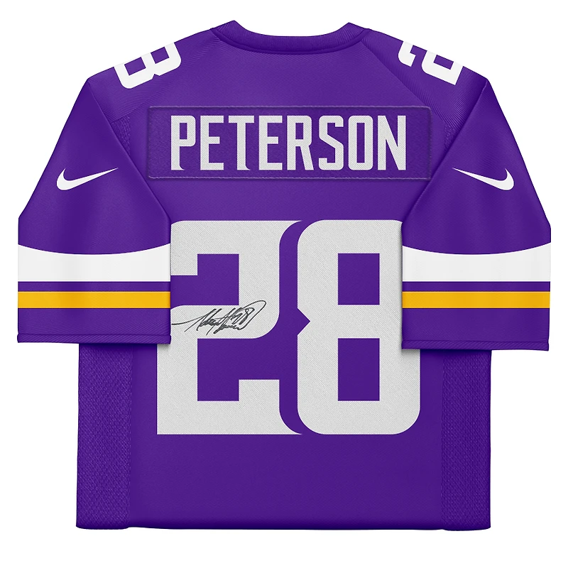 Maillot Nike Vapor F.U.S.E. violet dédicacé par Adrian Peterson des Vikings du Minnesota